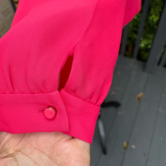 NWOT Kate Spade Log Sleeve Ruffle Blouse "Live Colourfully" / Size 2 - Picture 5 of 8